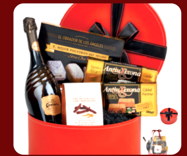 BOMBONERA CESTA GOURMET NAVIDAD