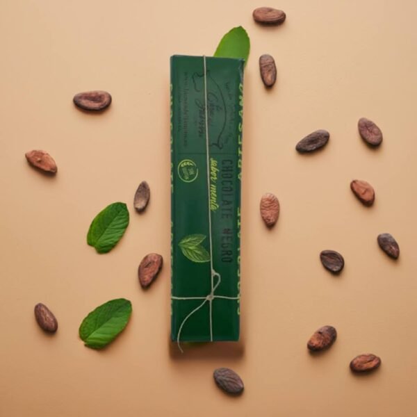 CHOCOLATE NEGRO 52% CACAO Y MENTA 300gr