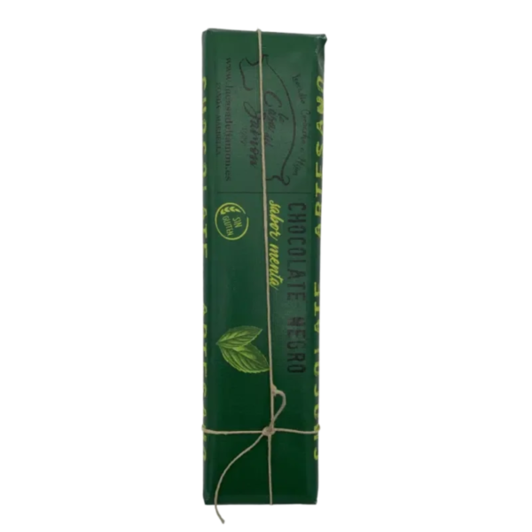 CHOCOLATE NEGRO 52% CACAO Y MENTA 300gr - Imagen 2