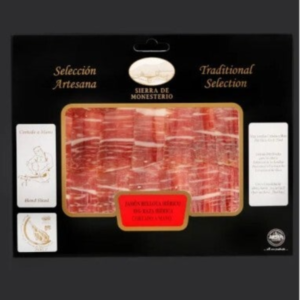 JAMÓN DE BELLOTA IBÉRICO 75%-50% RAZA IBÉRICA CORTADO A CUCHILLO 100gr
