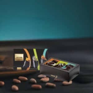 SELECCIÓN DE FRUTAS RECUBIERTAS DE CHOCOLATE NEGRO 120gr