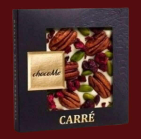 chocoMe Chocolate blanco con nuez pecana, guinda y pistacho 50g - Imagen 2